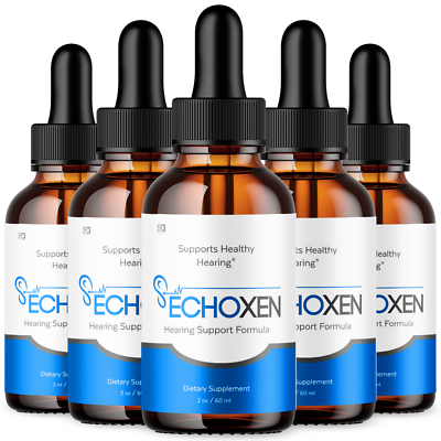 Multiple bottles of EchoXen hearing support formula
