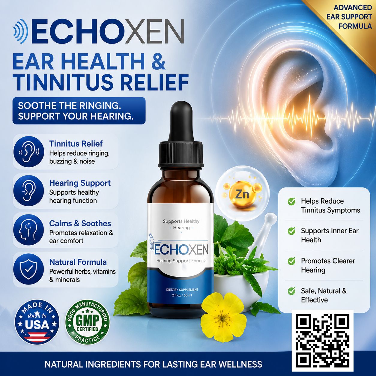 EchoXen ear health and hearing wellness formula overview